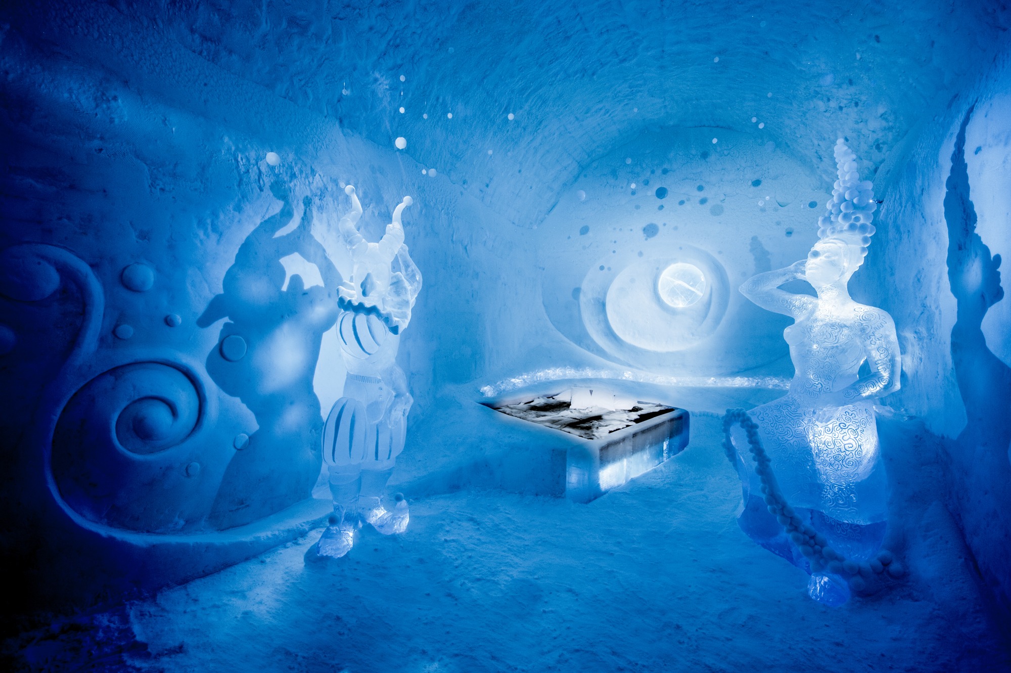 The Latest Icehotel Features Dramatic Rooms Made Entirely of Ice and Snow